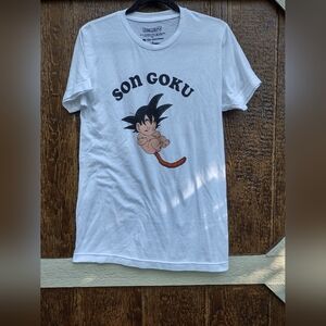 Dragon Ball Z New Adult T-Shirt - Son Goku Sucking Thumb Image Size Small